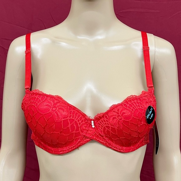 Real Underwear Perfection Red Push Up Bra Size 34B - Picture 1 of 5